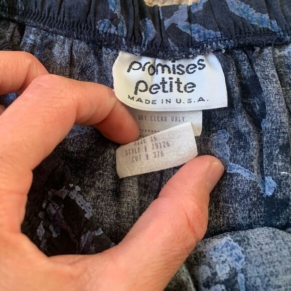 VTG Boho Hippie Funky Festival Maxi Skirt Navy Blue Size S - Picture 3 of 5